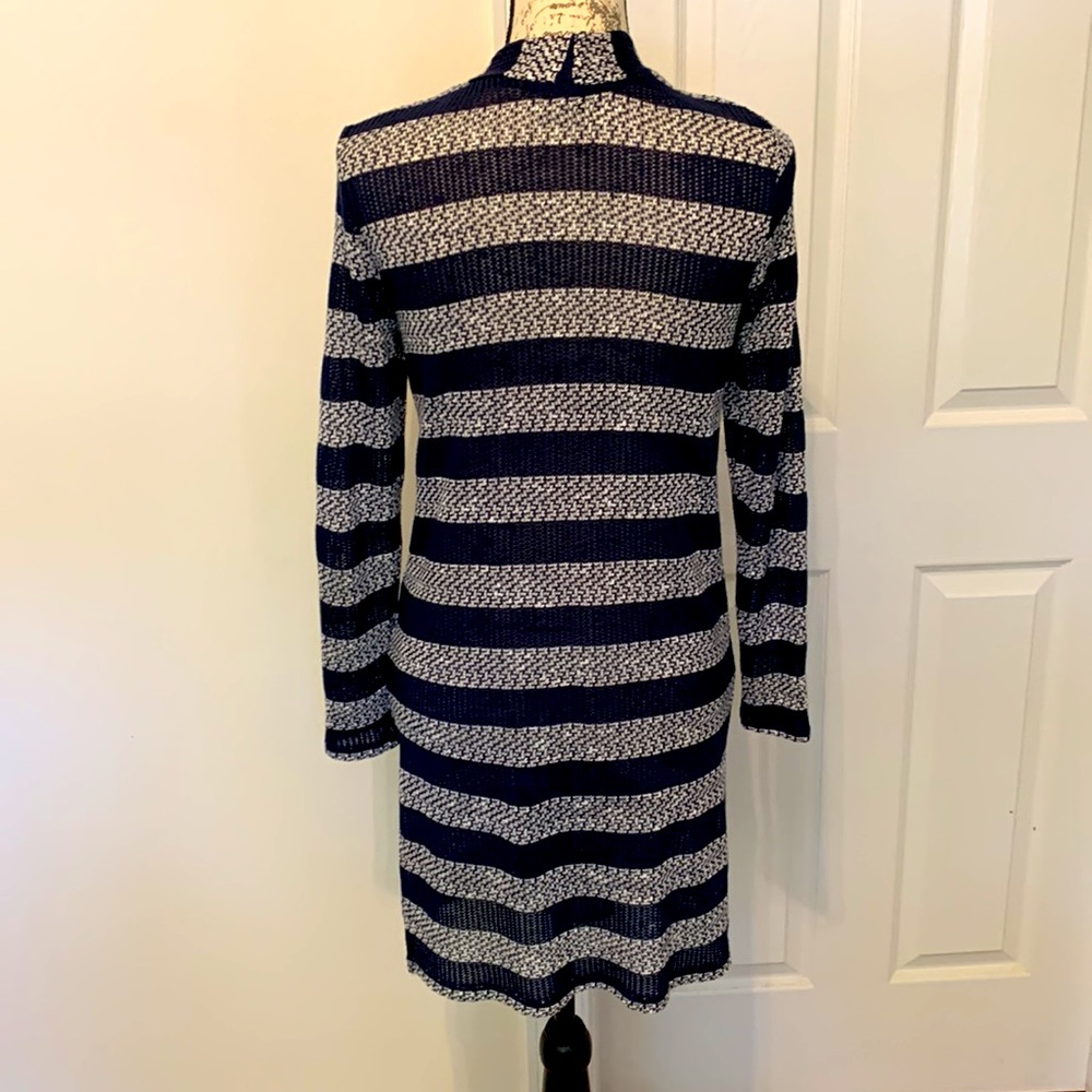 Never worn cardigan, striped blue Sz XS NWOT - Picture 2 of 4